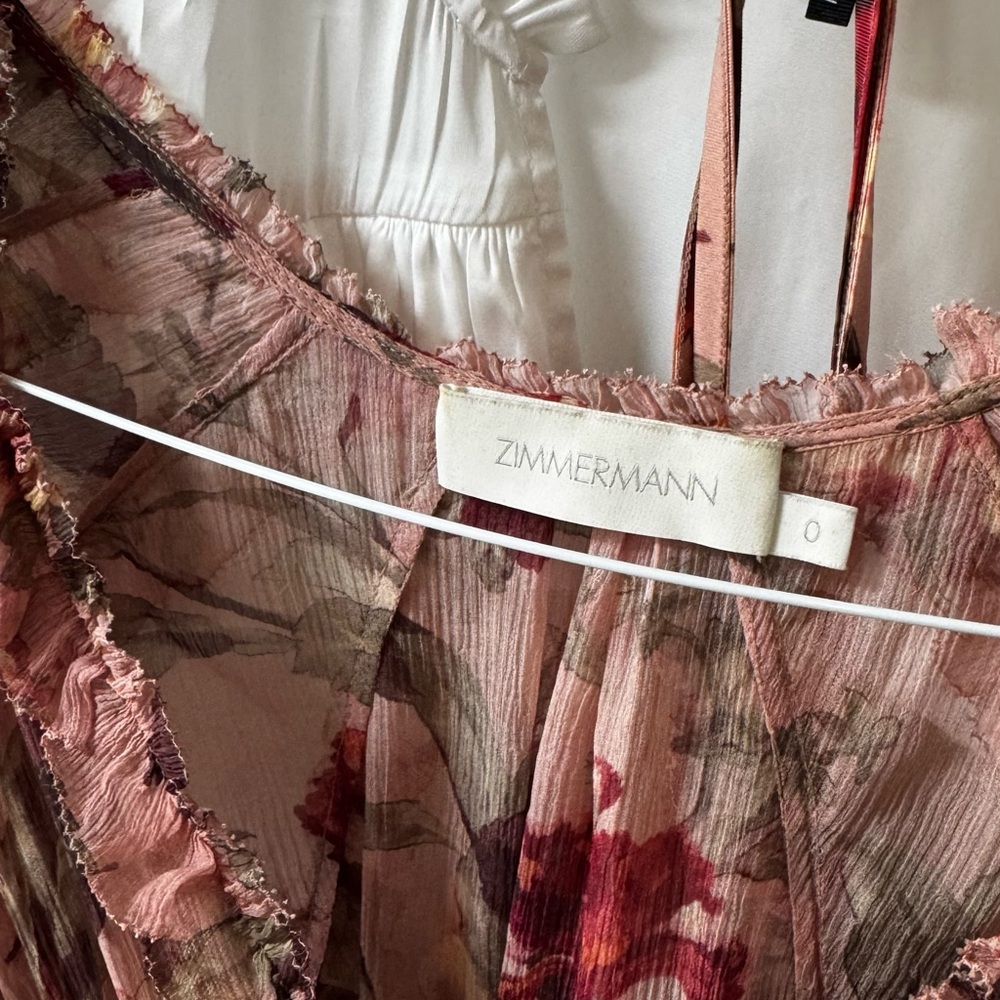 Pink Floral Ruffled   Dress - Picture 8 of 14